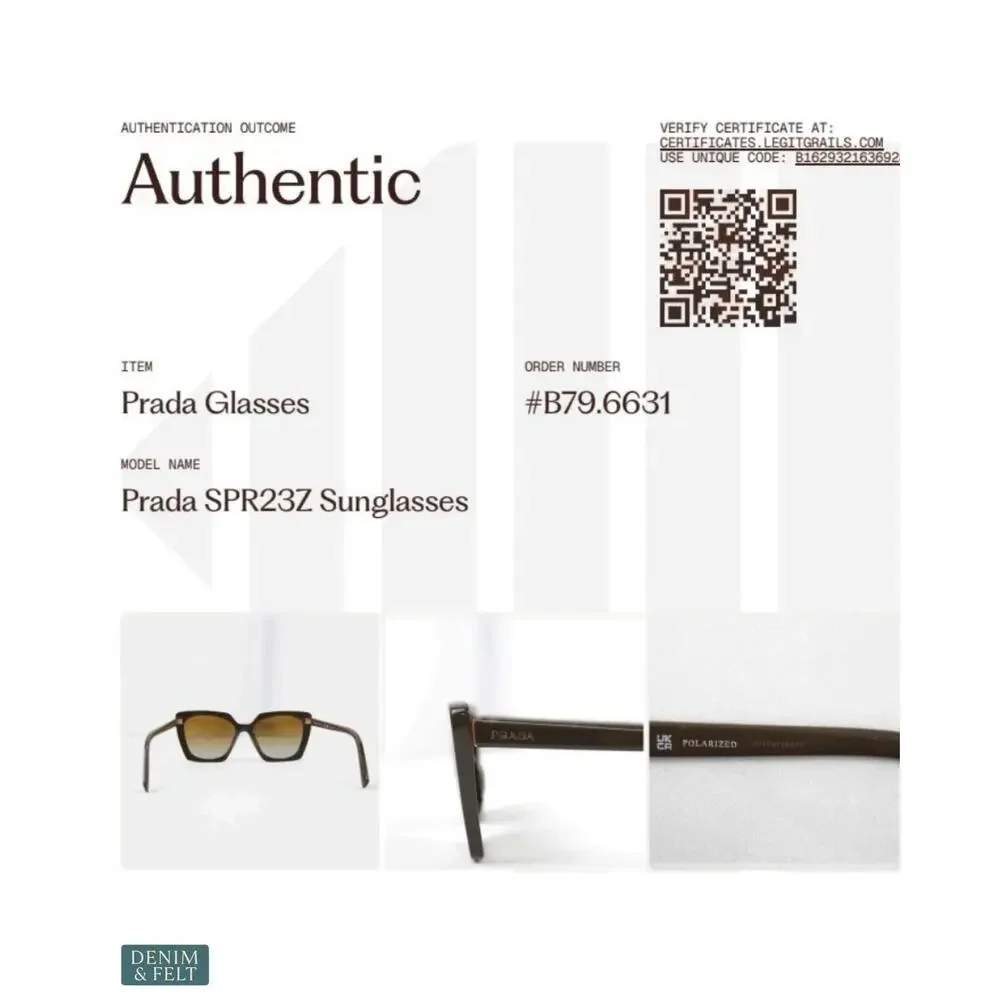 NEW Prada PR 23ZS Loden Brown Gradient Polarized Sunglasses Luxe Glam Luxury - Picture 15 of 15